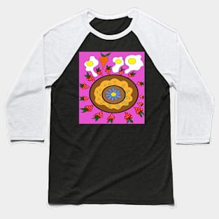 breakfast donut strawberry love Baseball T-Shirt